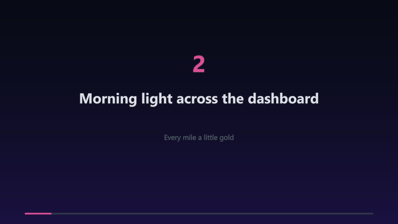 Karaoke frame with a pink countdown number 2 above the first line of the song